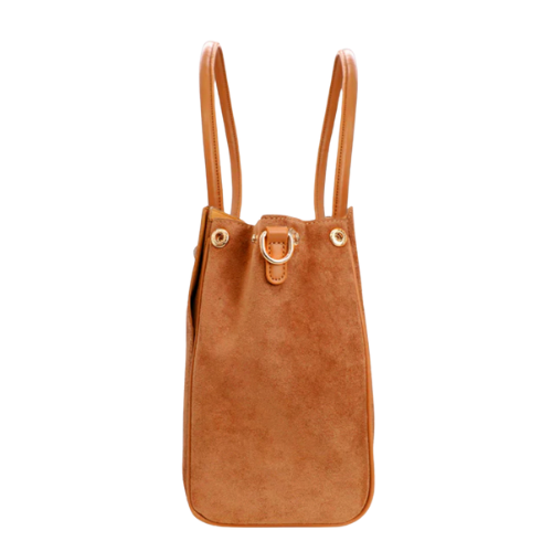 Queen Helena Borsa da Donna in camoscio con tracolla e fibbia Art.LW208 Col.Marrone