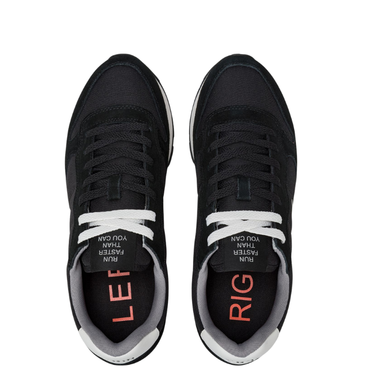 SUN68 Scarpe da Uomo Tom Solid in nylon e suede nero Z44101