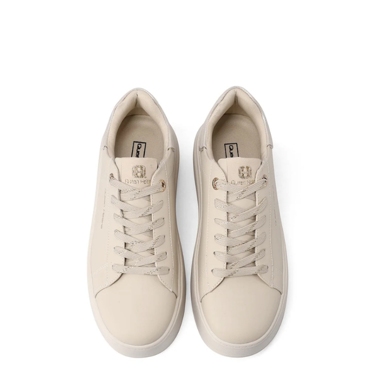 Queen Helena Scarpe da Donna con platform e dettaglio personalizzato Art.X33-4 Col.Beige