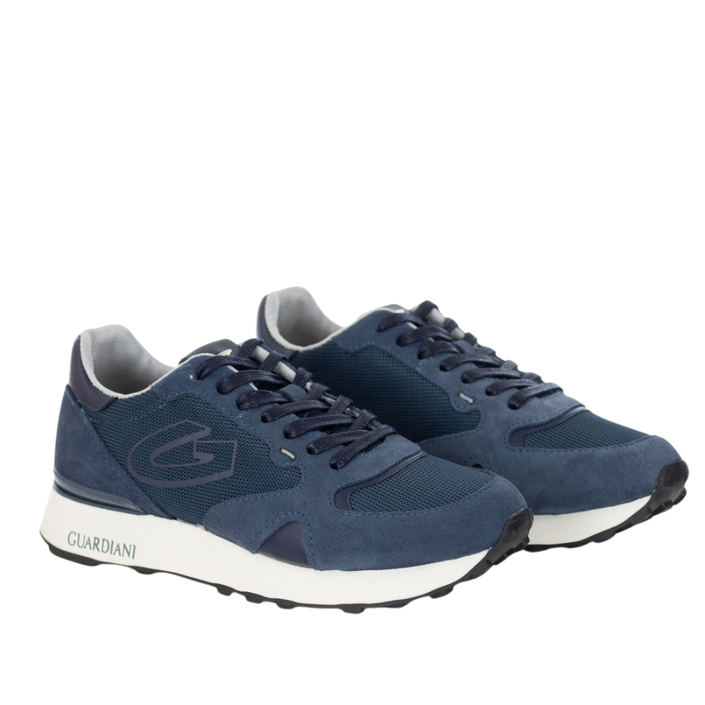 Guardiani Scarpe da Uomo colore blu con logo monogramma AGM451505