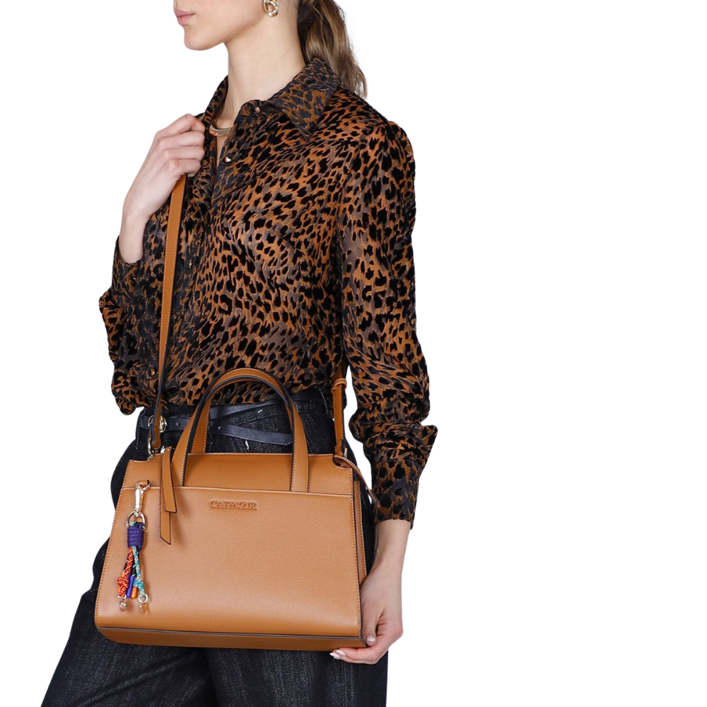 Cafènoir Borsa da Donna Bauletto con tracolla removibile Art.C3WA0901 Col.Cuoio