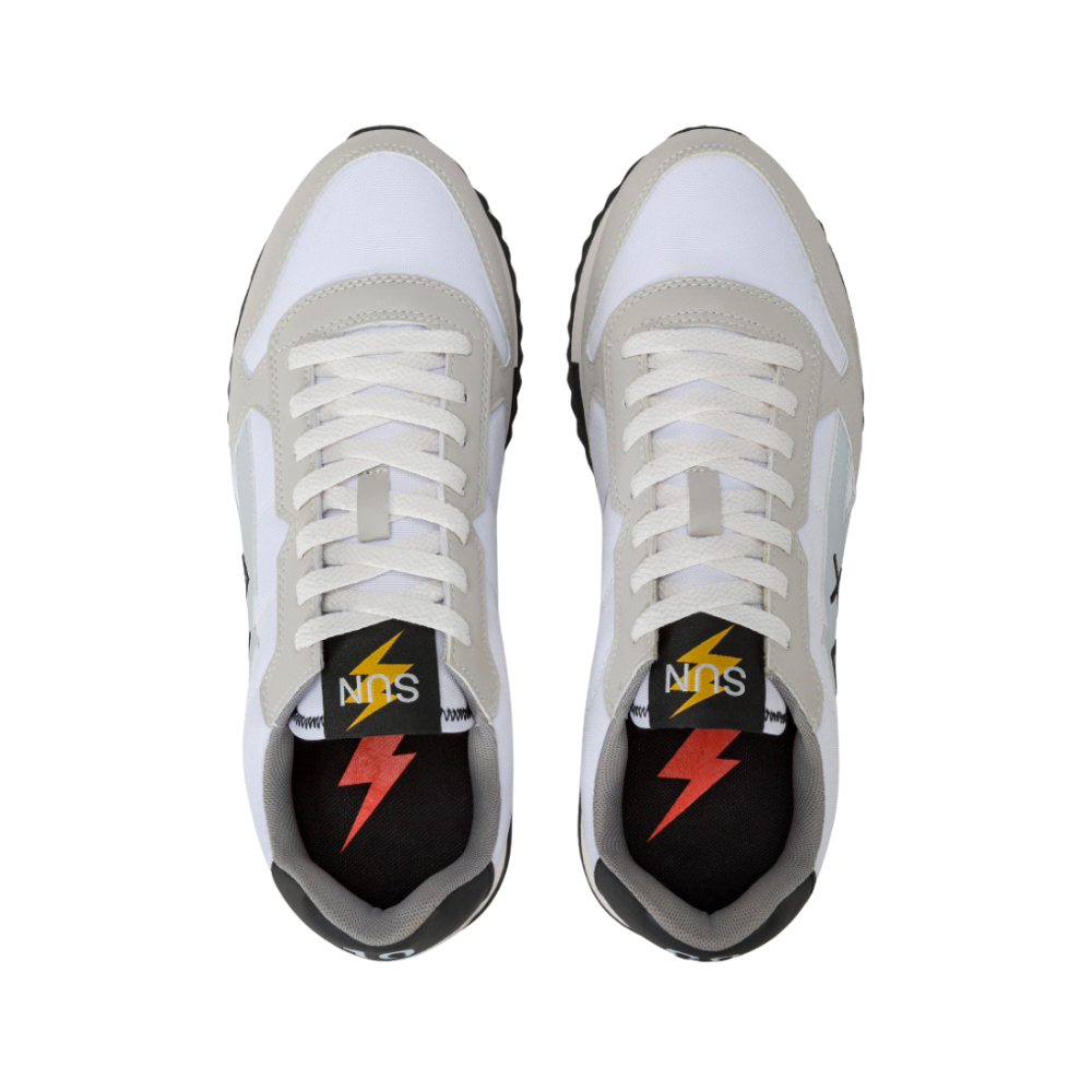 SUN68 Sneaker Niki in nylon e microfibra Z44121 BIANCO Scarpe da Uomo