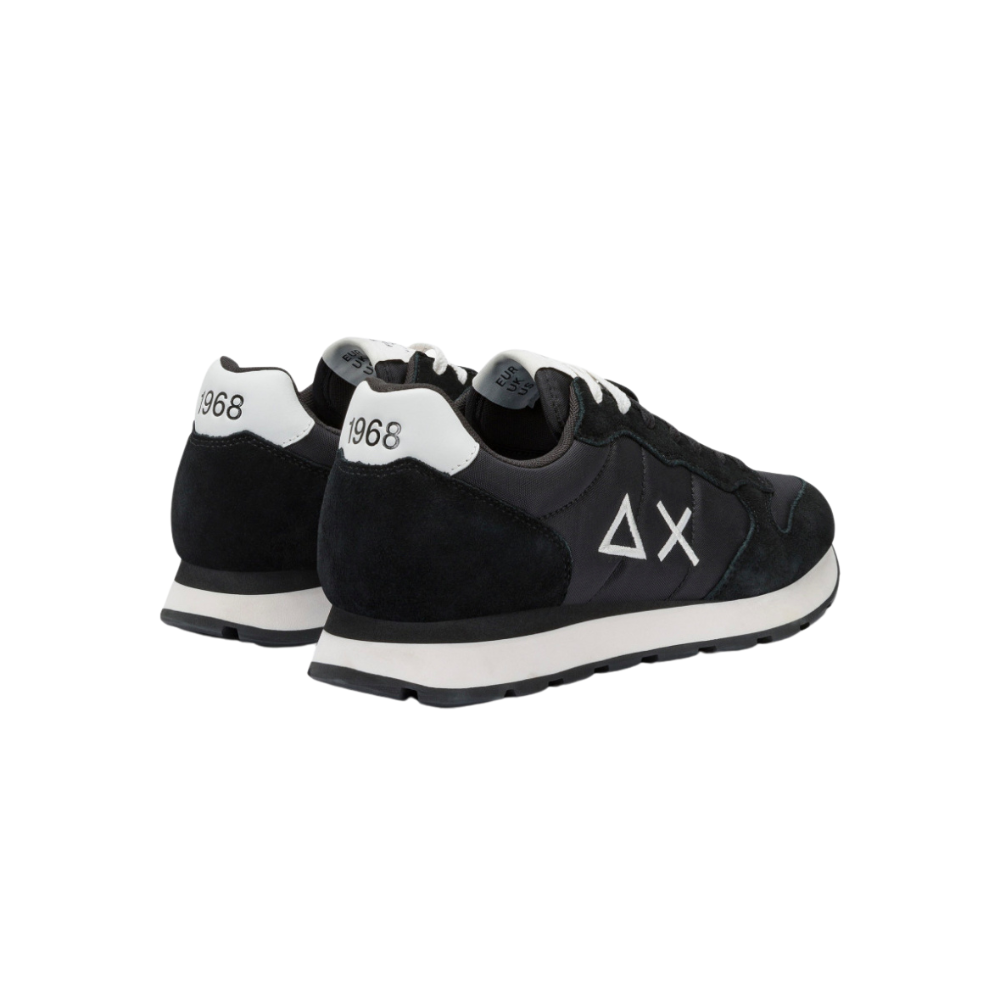 SUN68 Sneaker Tom Solid in nylon e suede nero Z44101 Scarpe da Uomo
