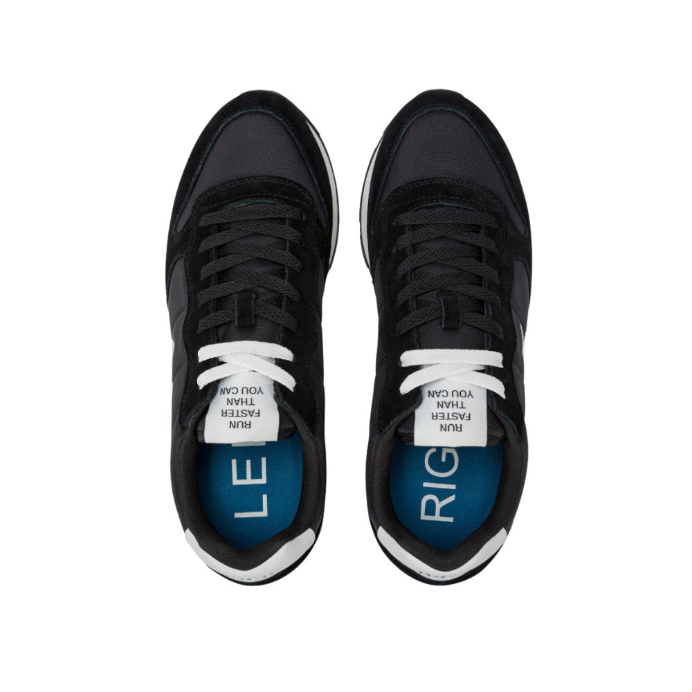 SUN68 Sneaker Tom Solid in nylon e suede nero Z44101 Scarpe da Uomo
