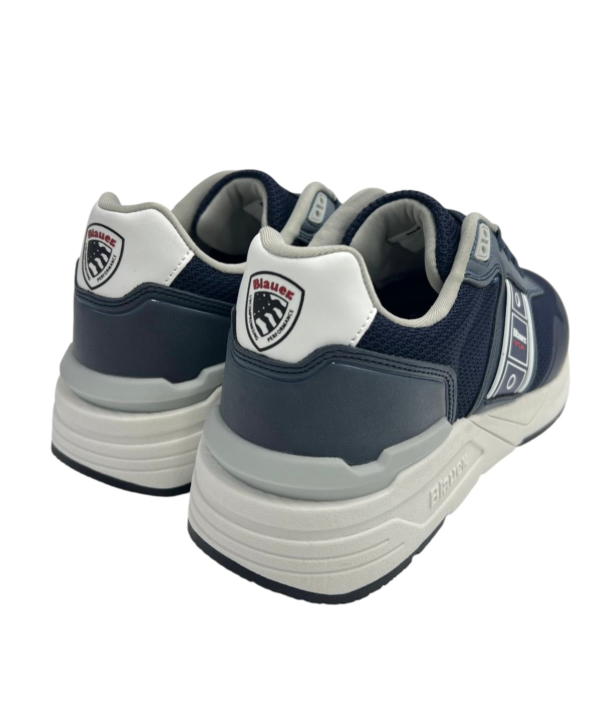 Blauer Sneakers Uomo in Pelle E Tessuto Tecnico S5RAY05/KNI