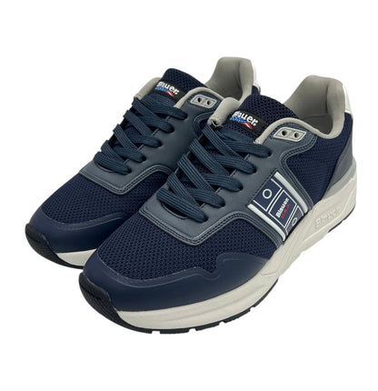 Blauer Sneakers Uomo in Pelle E Tessuto Tecnico S5RAY05/KNI