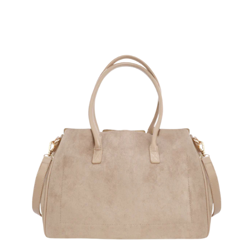 Queen Helena Borsa da Donna in camoscio con tracolla e fibbia Art.LW208 Col.Beige
