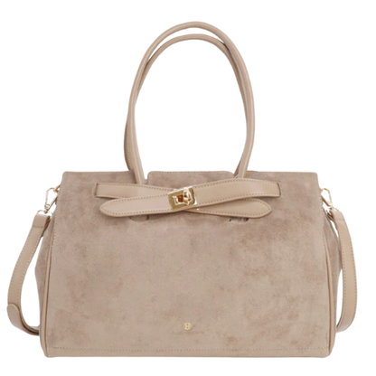Queen Helena Borsa da Donna in camoscio con tracolla e fibbia Art.LW208 Col.Beige