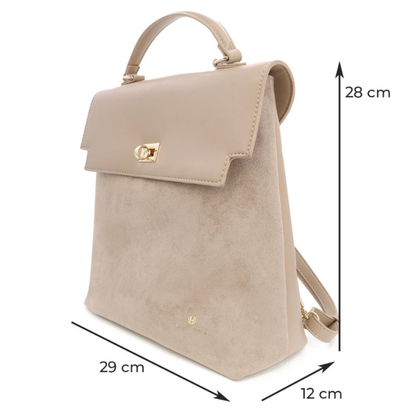 Queen Helena Zaino da Donna in camoscio e similpelle Art.LW198 Col.Beige