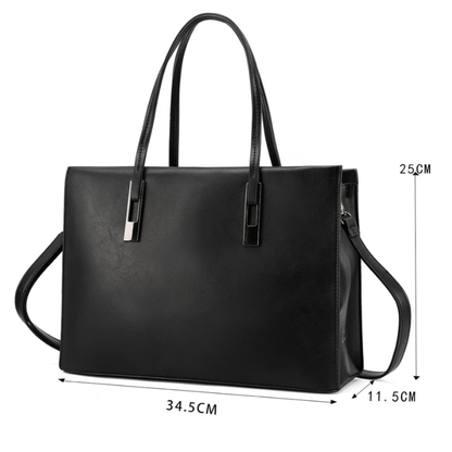 Queen Helena Borsa da Donna in ecopelle con manico e tracolla rimovibile Art.M1063 Col.Nero