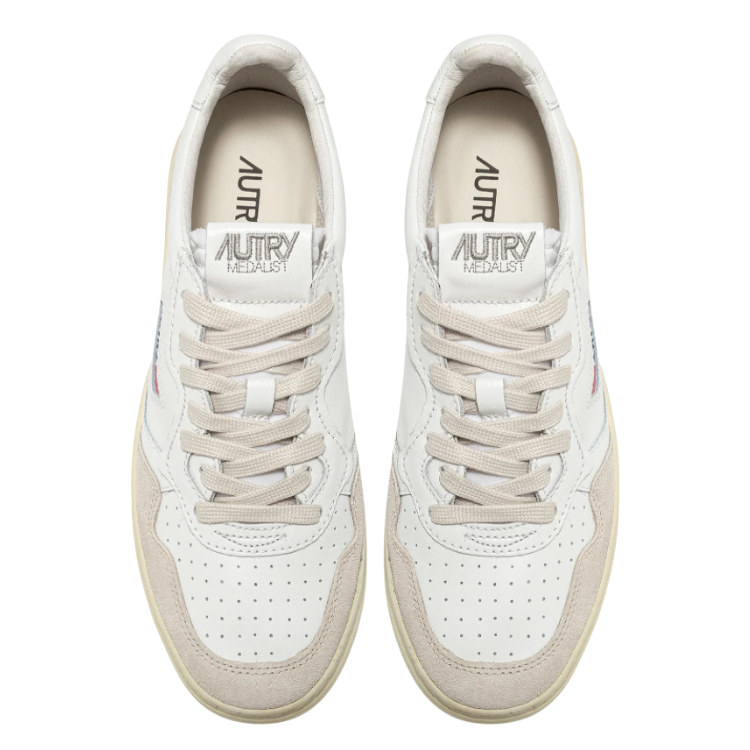 Autry Medalist Low Scarpe da Uomo Art.AULM LS33 Col.Bianco/Beige