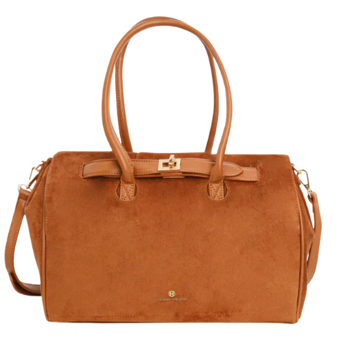 Queen Helena Borsa da Donna in camoscio con tracolla e fibbia Art.LW208 Col.Marrone