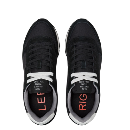 SUN68 Scarpe da Uomo Tom Solid in nylon e suede nero Z44101