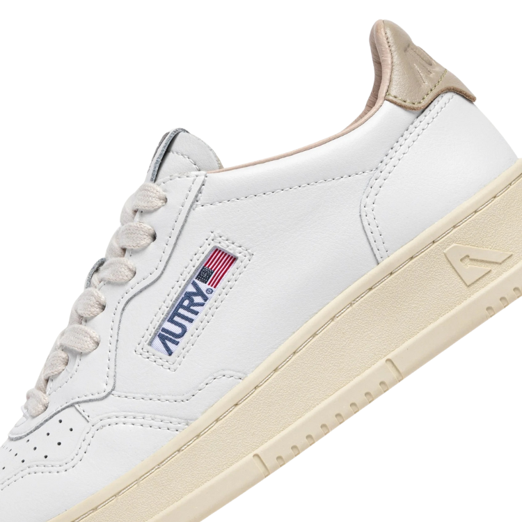 Autry Medalist Low Scarpe da Donna Art.AULW LL87 Col.Bianco con riporto Beige