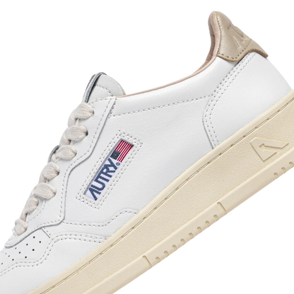 Autry Medalist Low Scarpe da Donna Art.AULW LL87 Col.Bianco con riporto Beige
