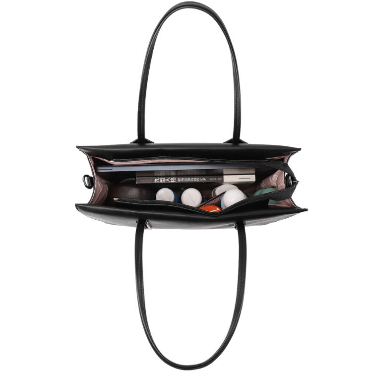 Queen Helena Borsa da Donna in ecopelle con manico e tracolla rimovibile Art.M1063 Col.Nero