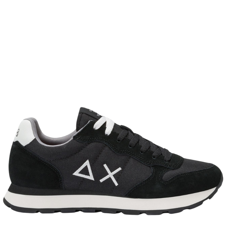 SUN68 Scarpe da Uomo Tom Solid in nylon e suede nero Z44101