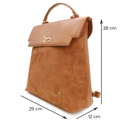 Queen Helena Zaino da Donna in camoscio e similpelle Art.LW198 Col.Cammello
