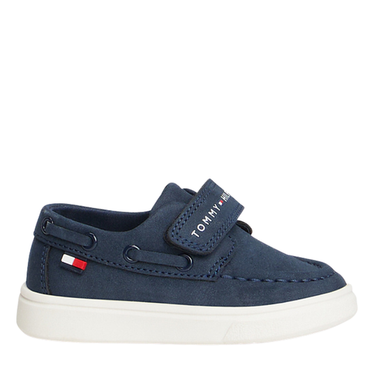 Tommy Hilfiger Scarpe da Bambino con chiusura a strappo e bandierina Col.Blu Navy