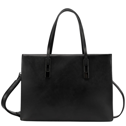 Queen Helena Borsa da Donna in ecopelle con manico e tracolla rimovibile Art.M1063 Col.Nero