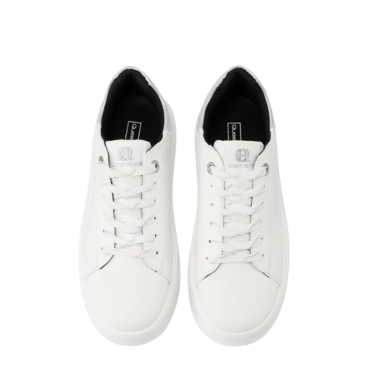 Queen Helena Scarpe da Donna con platform e dettaglio metallizzato Art.X33-4 Col.Bianco
