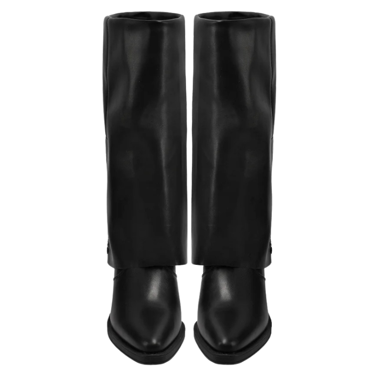 Queen Helena Stivale da Donna con risvolto in pelle Art.X33-103 Col.Nero