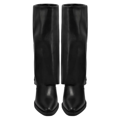 Queen Helena Stivale da Donna con risvolto in pelle Art.X33-103 Col.Nero