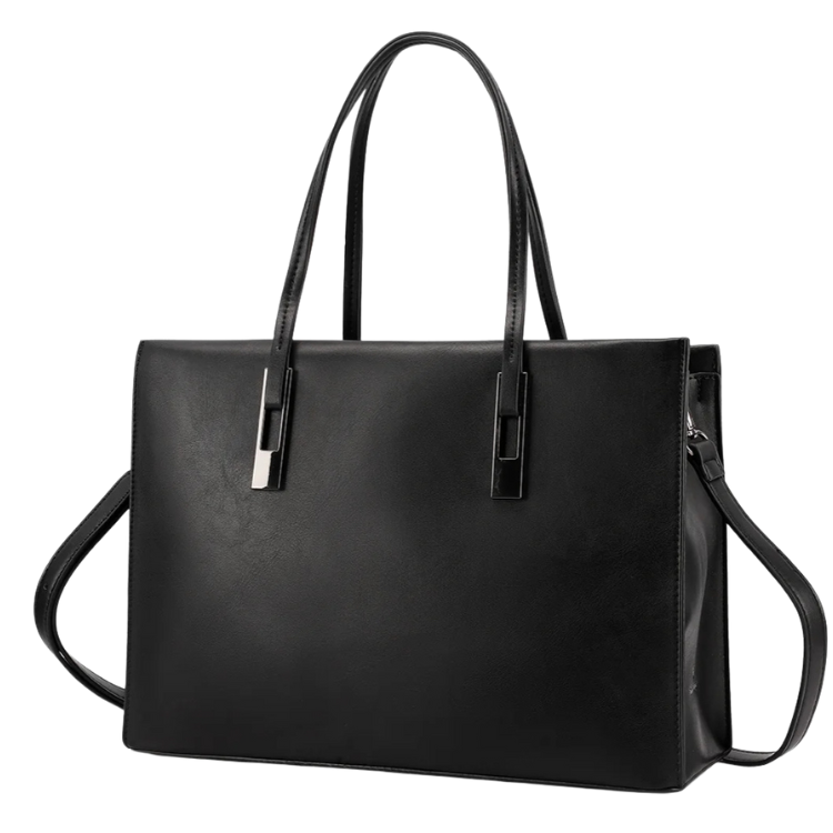 Queen Helena Borsa da Donna in ecopelle con manico e tracolla rimovibile Art.M1063 Col.Nero