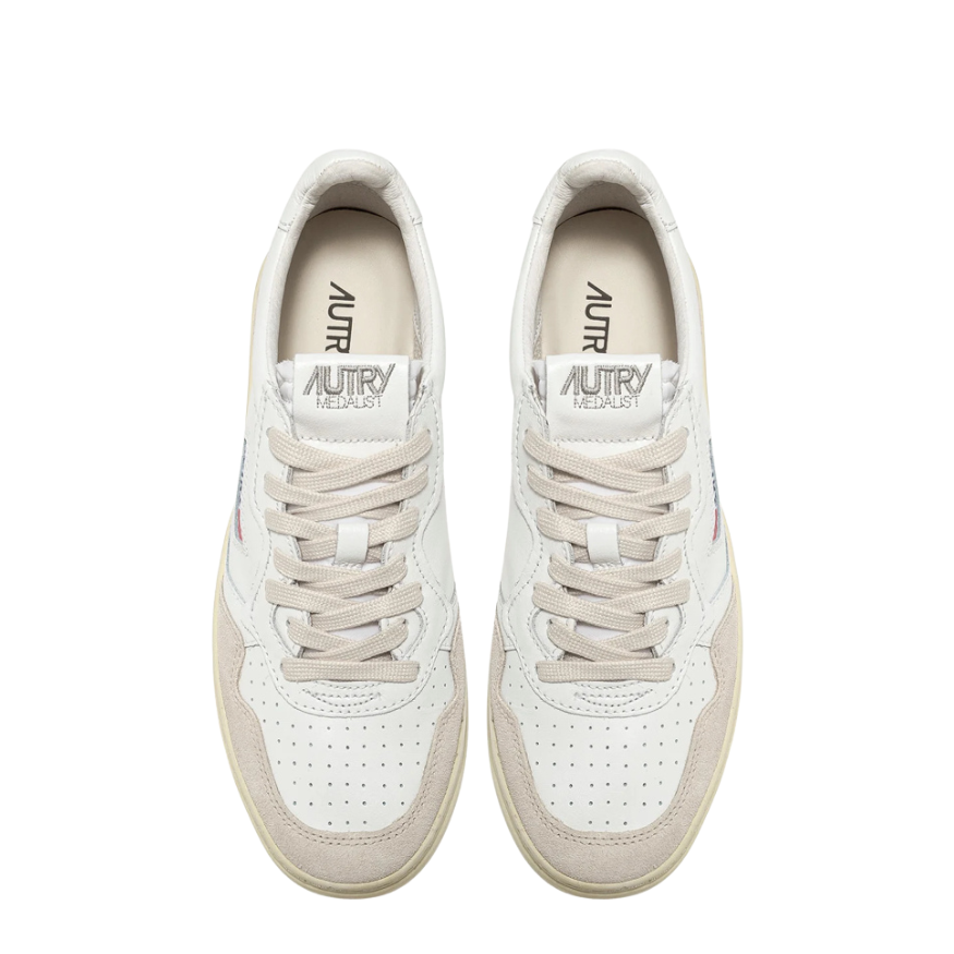 Autry Medalist Low Scarpe da Donna Art.AULW LS33 Col.Bianco/Beige