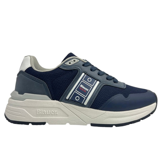 Blauer Sneakers Uomo in Pelle E Tessuto Tecnico S5RAY05/KNI