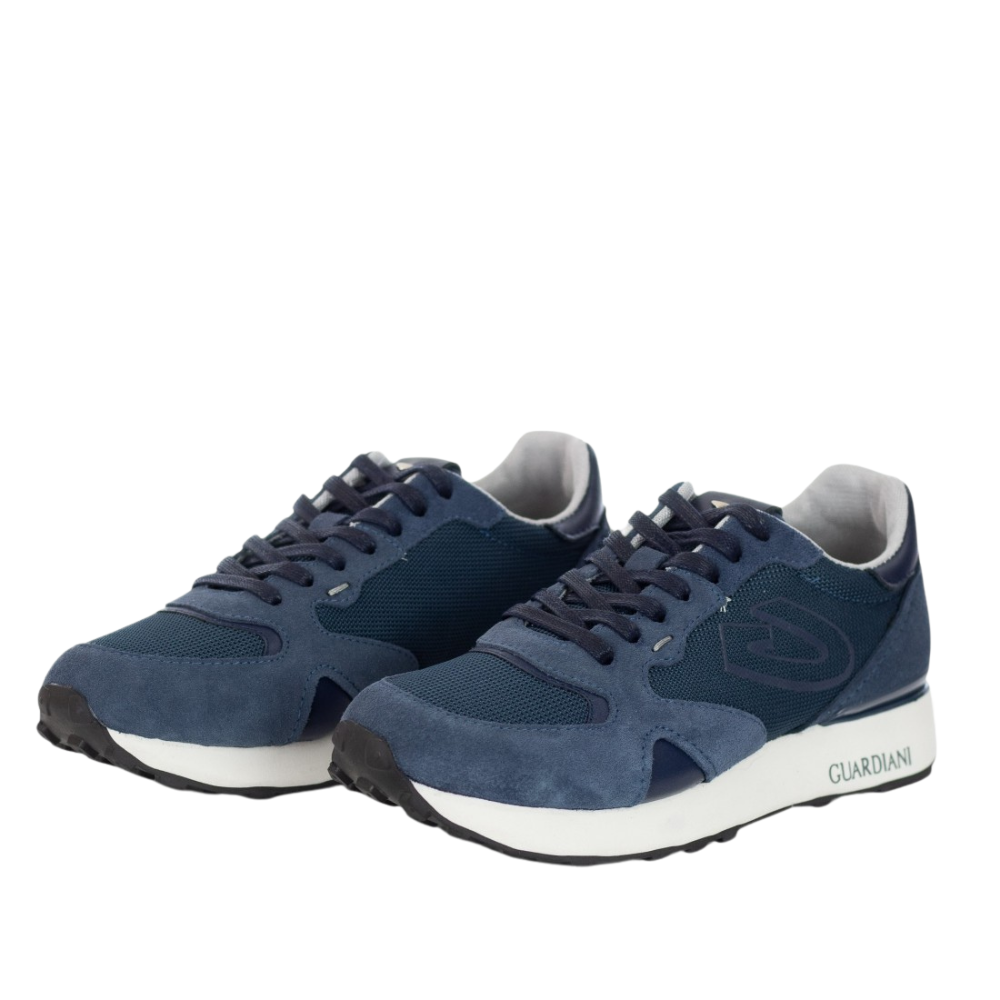 Guardiani Scarpe da Uomo colore blu con logo monogramma AGM451505
