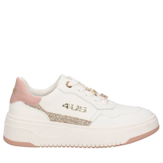 4US by Paciotti Scarpe da Donna Art.4BX104 Col.Bianco/Rosa