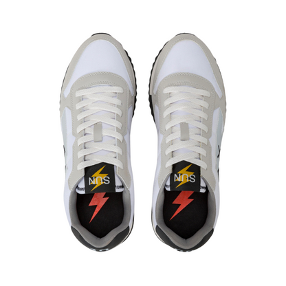 SUN68 Sneaker Niki in nylon e microfibra Z44121 BIANCO Scarpe da Uomo