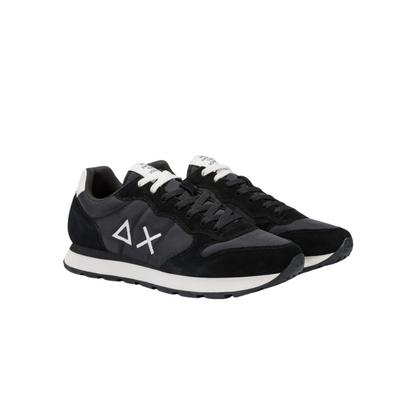 SUN68 Sneaker Tom Solid in nylon e suede nero Z44101 Scarpe da Uomo