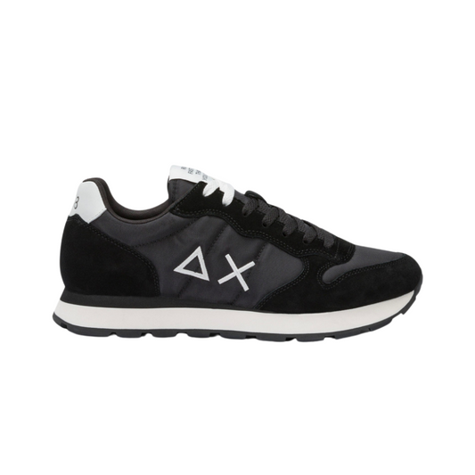 SUN68 Sneaker Tom Solid in nylon e suede nero Z44101 Scarpe da Uomo