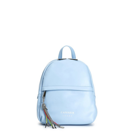 Zaino con logo ricamato e portachiavi personalizzato celeste JB0001
