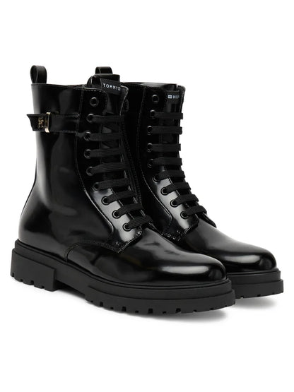 Tommy Hilfiger Stivaletti da Donna in pelle nero T4A5-34028-1453999