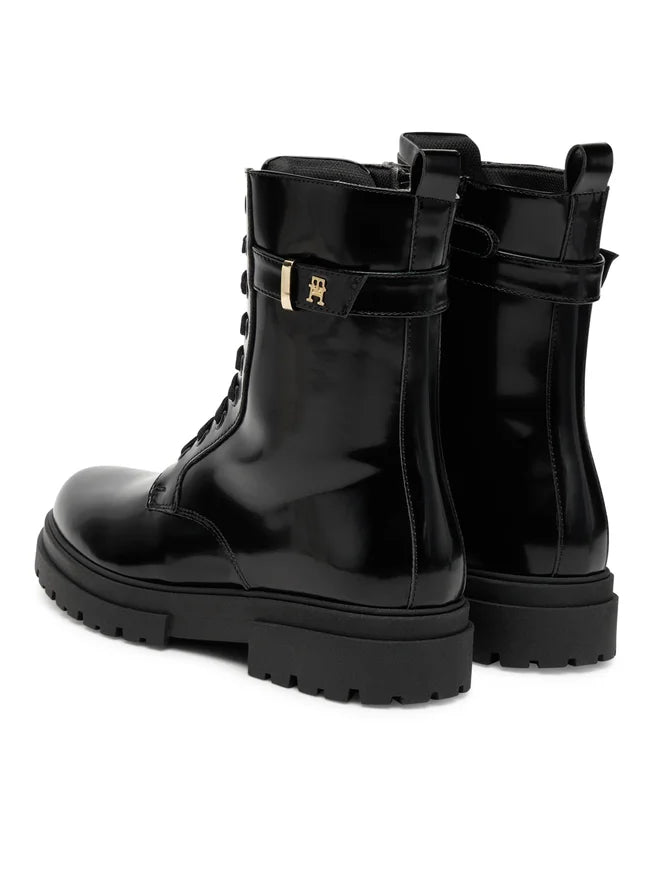 Tommy Hilfiger Stivaletti da Donna in pelle nero T4A5-34028-1453999