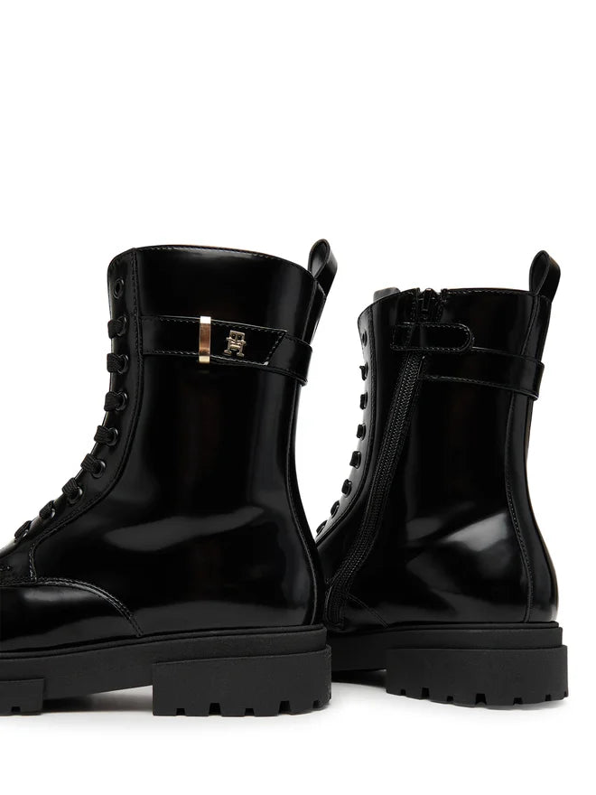 Tommy Hilfiger Stivaletti da Donna in pelle nero T4A5-34028-1453999