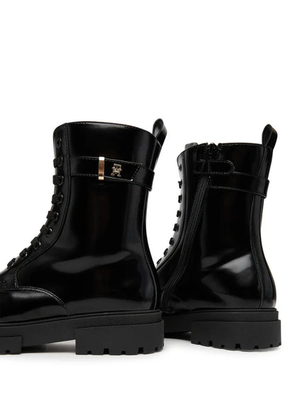 Tommy Hilfiger Stivaletti da Donna in pelle nero T4A5-34028-1453999