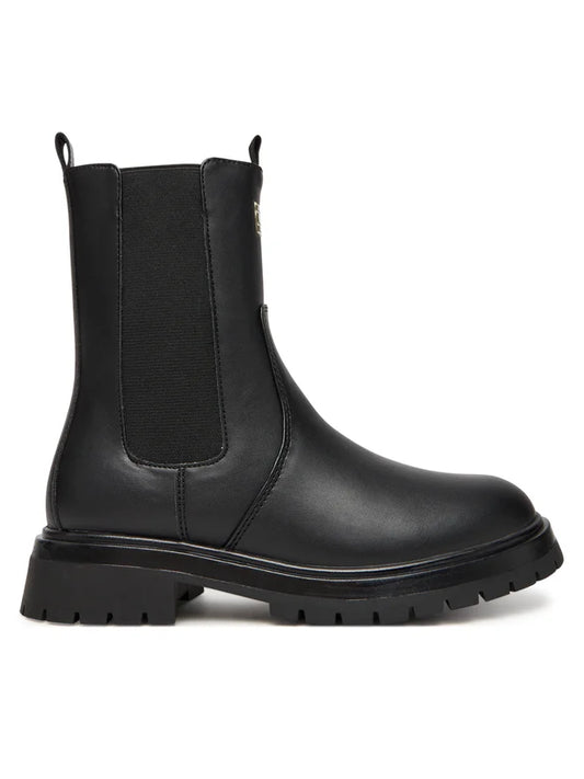 Tommy Hilfiger Stivaletti da Donna in pelle nero con cerniera laterale T3A5-34016-1355999