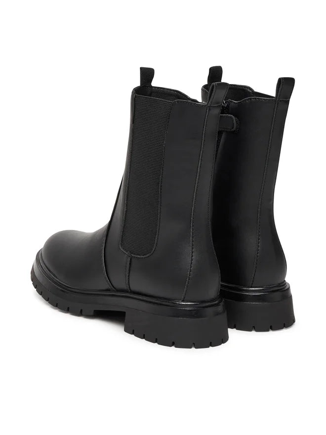 Tommy Hilfiger Stivaletti da Donna in pelle nero con cerniera laterale T3A5-34016-1355999