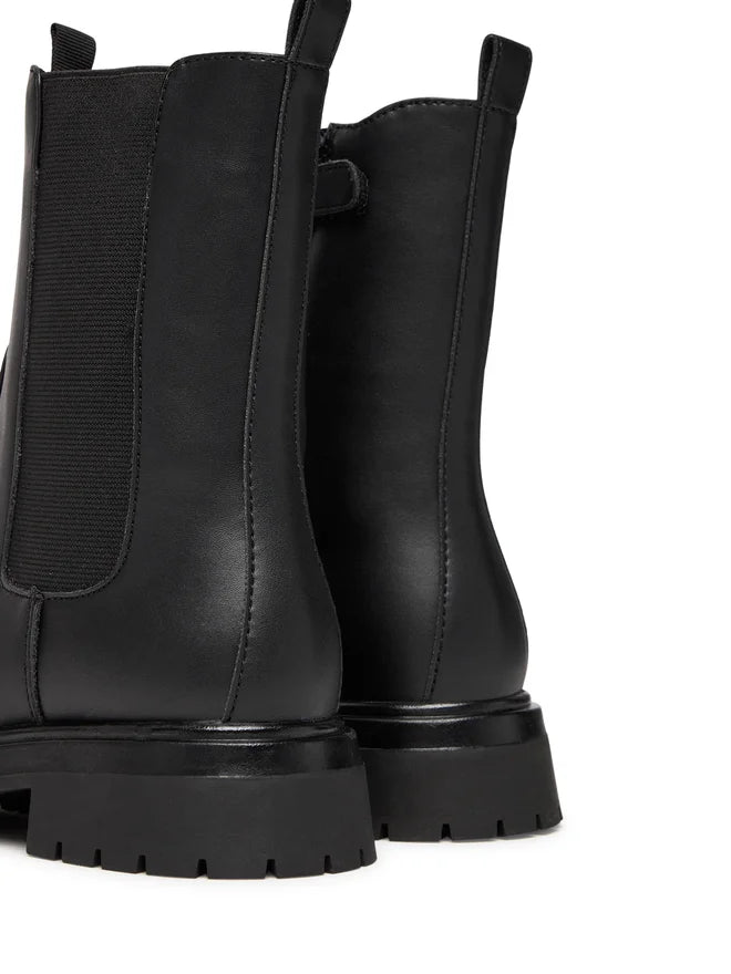 Tommy Hilfiger Stivaletti da Donna in pelle nero con cerniera laterale T3A5-34016-1355999