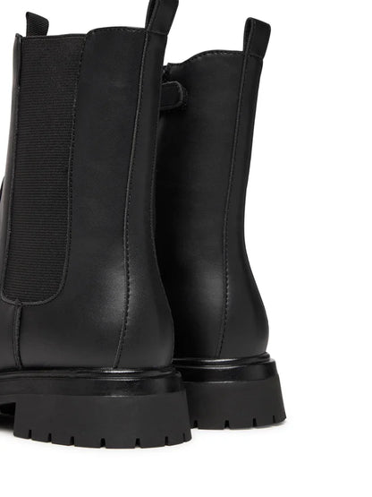 Tommy Hilfiger Stivaletti da Donna in pelle nero con cerniera laterale T3A5-34016-1355999