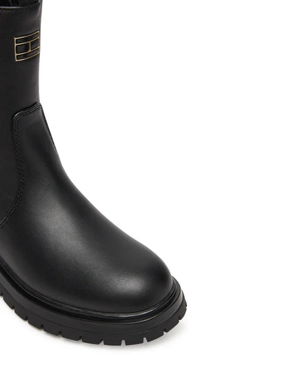 Tommy Hilfiger Stivaletti da Donna in pelle nero con cerniera laterale T3A5-34016-1355999
