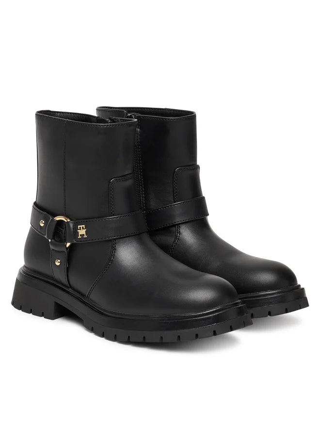 Tommy Hilfiger Stivaletti da Donna in pelle nero ART.T3A5-34021-1355999